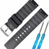 Hot XBHSW Xbhsw Soft Waterproof Silicone Watch Strap Compatible With Cartier Santos 100 Women'S Watchband 23Mm Rubber Replacement Bracelet