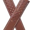 Online Watchstrapworld Watchstrapworld Th-Car19-02-0911 Brown Sports Perforated Leather Watch Band Compatible With Tag Heuer Carrera Models Listed Below