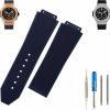 Online MMBAY Mmbay Big Bang Rubber 25Mm Silicone Watch Bands Replacement Fit For Hublot 19Mm*25Mm*22Mm Big Bang Watch Strap Wirstband(Without Metal Buckle) For Men And Women