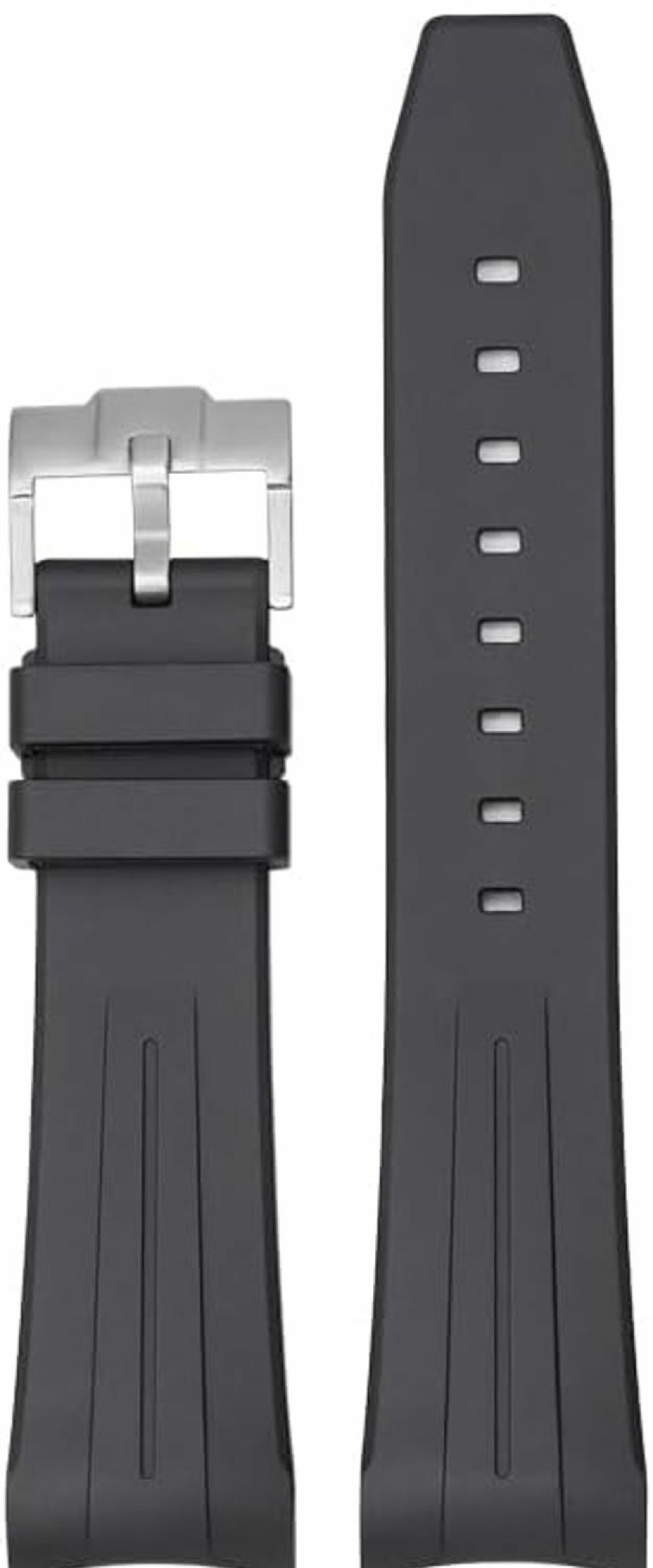 Clearance Generic 22Mm Curved End Rubber Band For Blancpain X Swatch, Replacement Watch Bands With Buckle For Blancpain X Swatch Silicone Rubber Watch Strap - Multiple Colors