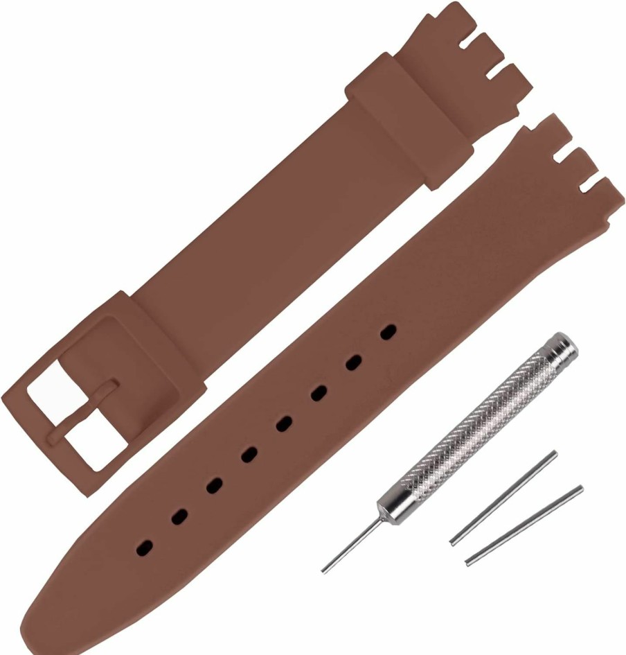 New Rihahisy Rihahisy 16Mm Ultra-Thin Silicone Rubber Watch Strap/Watch Band Replacement For Swatch