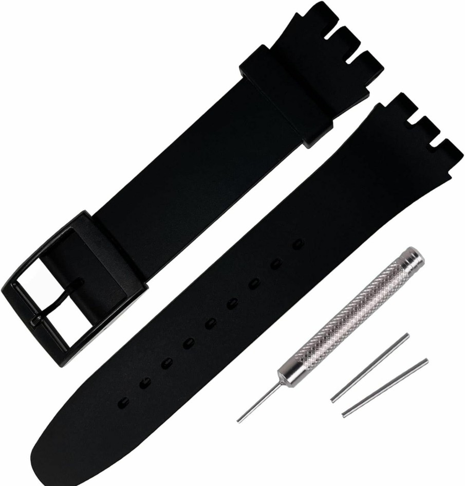 New Rihahisy Rihahisy 16Mm Ultra-Thin Silicone Rubber Watch Strap/Watch Band Replacement For Swatch