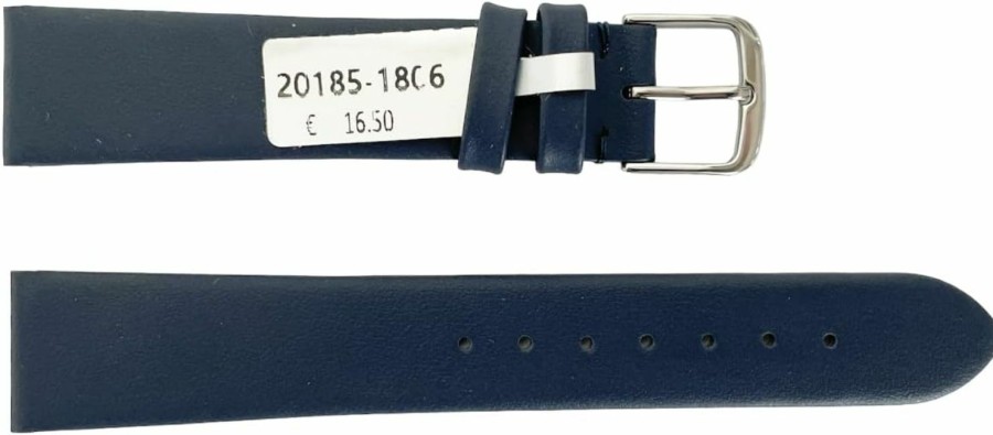 Best BUZZUFY Buzzufy Waterproof Dark Blue Leather Watch Strap/Band 18 Mm