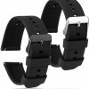 Hot KALIONE 2 Pcs Silicone Watch Bands, Quick Release Soft Rubber Replacement Watch Bands Watch Straps For Men Women