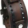 Clearance Nemesis Nemesis Fsb-B Distressed Wash Out Brown Wide Leather Cuff Wrist Watch Band