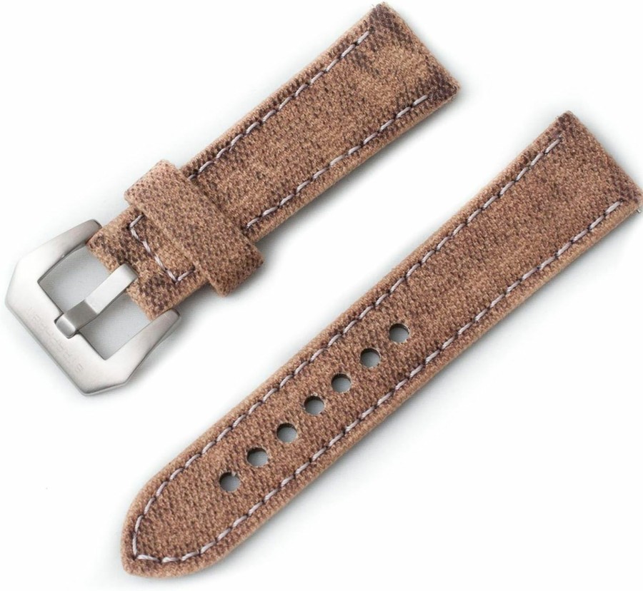 New StrapHabit Distressed Canvas Quick Release Watch Band - Full Grain Leather Watch Strap - Military Watch Band For Men And Women, 20Mm 22Mm