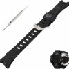 New Topuly Topuly 27Mm Resin Watch Band Replacement For Casio Protrek Pro Trek Prg-110C Prg-110Y Prw-1300 Prw-1300Y Paw-1300 Strap Wirstband Accessories For Men And Women