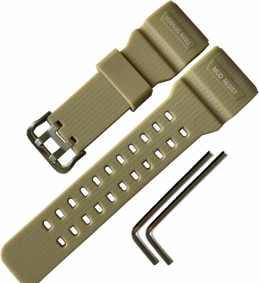 Online Rihahisy Natural Rubber Strap/Replacement Watch Band For Casio Men'S G-Shock Master Of G Mudmaster Twin Sensor Sports Watch Gg-1000/ Gwg-100/ Gsg-100 Series Watch Strap