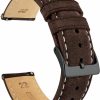 Best BARTON WATCH BANDS Barton Suede Leather Watch Bands - Quick Release - Choose Strap Color & Size - 18Mm, 19Mm, 20Mm, 21Mm, 22Mm, 23Mm & 24Mm Watch Straps