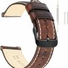 Best EACHE Vintage Leather Watch Band Eache Watch Strap Oil Wax/Discolored Litchi Grain Genuine Leather Replacement Watchband For Men For Women 18Mm 19Mm 20Mm 21Mm 22Mm 23Mm 24Mm