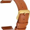 Online berny Berny Quick Release Leather Watch Bands Men'S Women'S Watch Bands Top Genuine Leather Watch Strap For Men Women - 16Mm 18Mm 20Mm 22Mm 24Mm, Black Brown