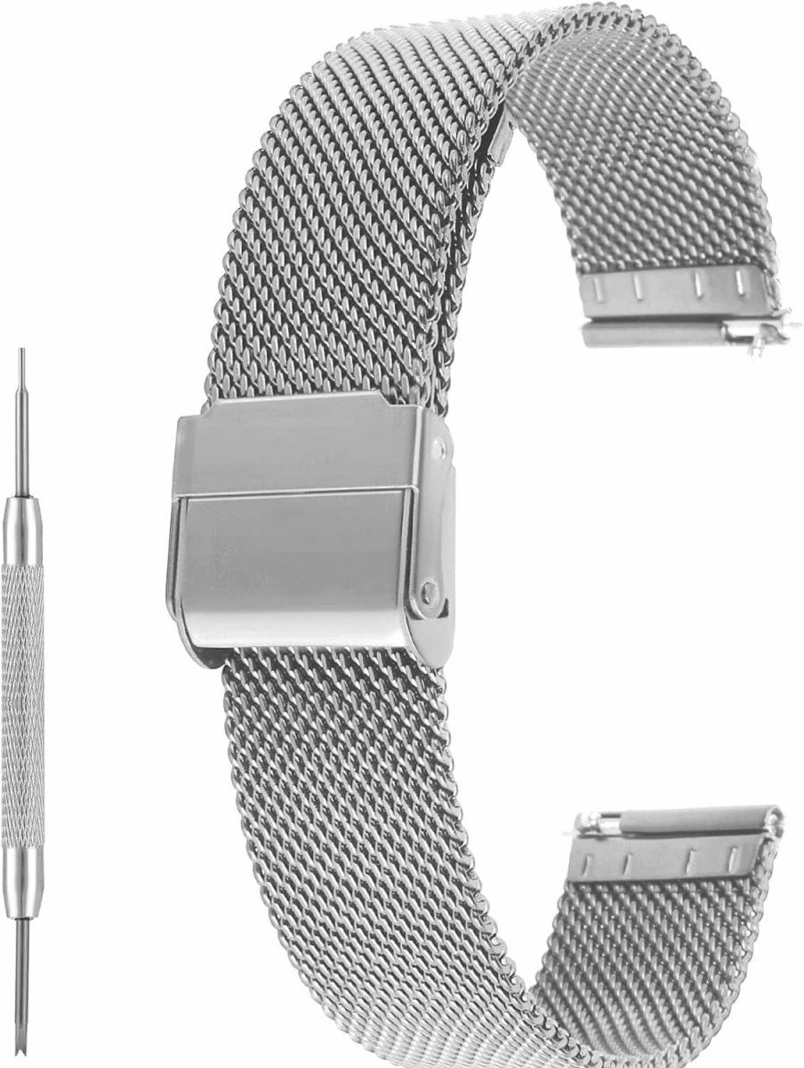 Wholesale cobee Cobee Milanese Mesh Watch Bands, Quick Release Replacement Watch Straps Adjustable Stainless Steel Watchbands For Men Women Universal Metal Mesh Straps