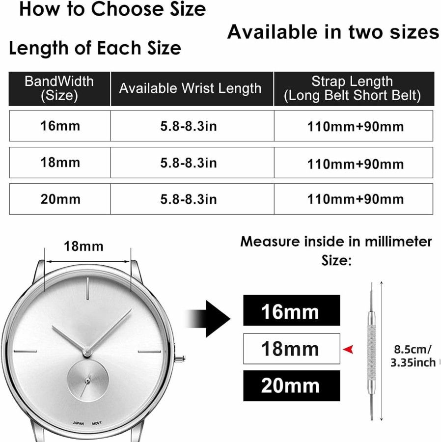 Wholesale cobee Cobee Milanese Mesh Watch Bands, Quick Release Replacement Watch Straps Adjustable Stainless Steel Watchbands For Men Women Universal Metal Mesh Straps