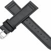 Online ZENTIUM Zentium Leather Watch Band,Leather Watch Strap 18Mm 20Mm 22Mm,Leather Cloth Watch Strap Watchband For Men Women-Black