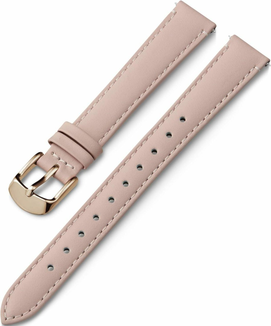 Clearance Timex Timex 14Mm Genuine Leather Strap Gray With Rose Gold-Tone Buckle