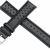 Best ZENTIUM Zentium Leather Watch Band,Leather Watch Strap 18Mm 20Mm 22Mm,Leather Cloth Watch Strap, Porous Breathable Watch Band For Men Women-Black,Blue