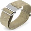 Clearance JBRUN French Troops Parachute Style Watch Band - Elastic Fabric Nylon Waterproof Military Replacement Watch Strap Hook-And-Loop For Men Women Silver Buckle -18Mm 20Mm 22Mm