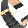 Wholesale Speidel Speidel Genuine Leather Watch Band Black And Brown Men'S Classic Calf Skin Replacement Strap,12Mm, Through 20Mm Stainless Steel Metal Buckle, Watchband