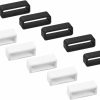 New GO-CHUNRIQIN Go-Chunriqin Replacement Fastener Rings, 22Mm Silicone Strap Loop Secure Loops Connector Security Rings Holder Keeper Loops Replacement For Smartwatch Strap Accessories(10Pcs,Black &White)