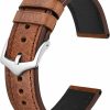 Best BISONSTRAP Bisonstrap Italian Leather Watch Straps, Oil Wax Calfskin Replacement Bands, 18Mm 20Mm 22Mm