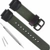 Hot uEmoh Premium Nylon Strap Compatible With Casio Sgw-500 / Sgw-300 / Sgw-400H / Ae-1000W / Ae-1100 / Ae-1200 / W-735H / W-S210 / W-800H / W-216/210/200 / Aq-S810W / Aeq-110 / F-108 / Mrw-200H, 18Mm Replacement Leather Watch Band Accessories