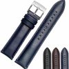 Online Strapseeker Rey Quickrelease Leather Watch Bands Silver Pinsize 20Mm 22Mm Watch Strap For Men & Women Black, Blue, Brown Replacement Watch Bands For Fossil & Compatible With Most Watches (Dark