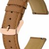 New BISONSTRAP Bisonstrap Texture Leather Watch Straps For Women And Men, Watch Replacement Bands With Quick Release, 18Mm 20Mm 22Mm