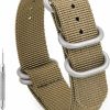 Online 1963 Watch Military Nylon Watch Bands 18Mm 20Mm 22Mm Canvas Strap Replacement One Piece Watch Strap Sport For Men Women, 4 Color Available