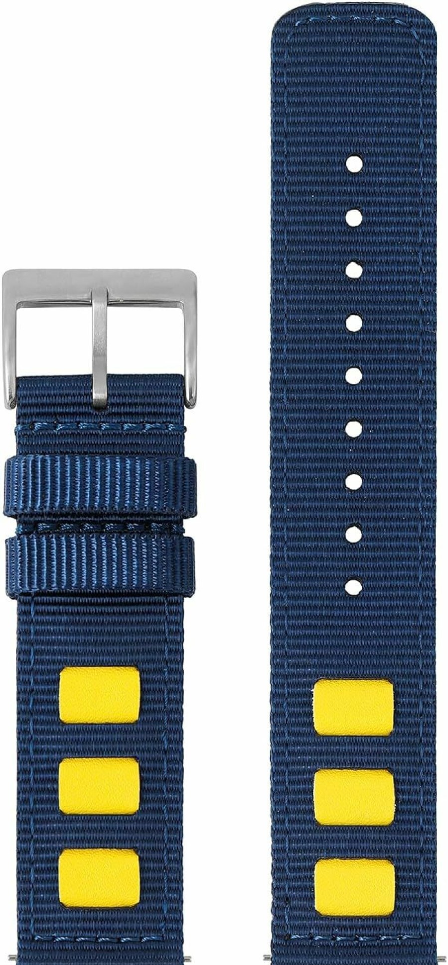 Clearance 1963 Watch Quick Release Rugged Nylon Watch Strap 20Mm 22Mm - Durable Nylon Fabric With Leather Hybrid Watch Band For Regular & Smart Watches