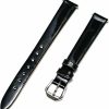 Clearance Generic 16Mm Womens Black Patent Leather Shiny Watch Band Strap