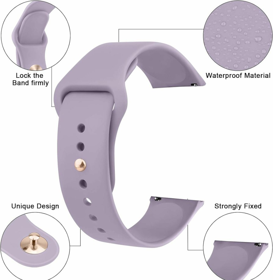 Online Meliya Meliya 20Mm 22Mm Quick Release Watch Band Soft Silicone Breathable Replacment Sport Watch Straps For Women Men