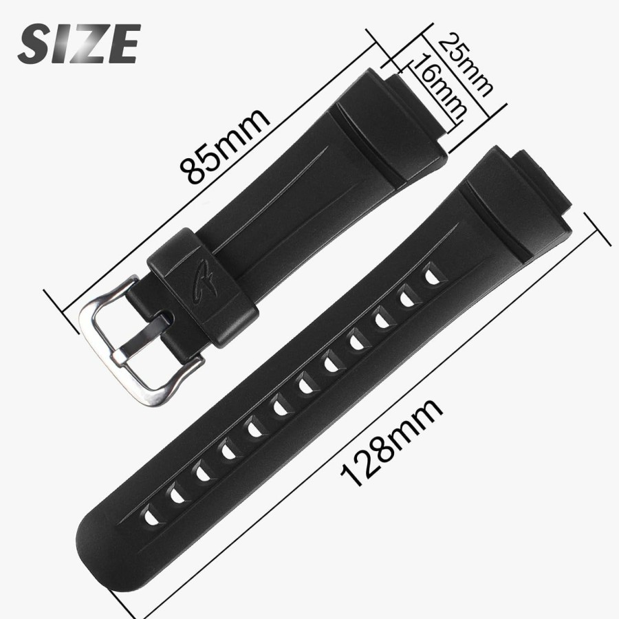 Hot uEmoh Waterproof Natural Resin Replacement Watch Band For Casio G-Shock G2900, G2900F, G2900Bt