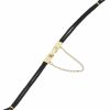 New Hadley-Roma Hadley-Roma Women'S Lb1021Ryre Vintage Ring-End Black Cord Gold Watchband