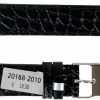 Best BUZZUFY Buzzufy Croco Pattern Black Leather Watch Strap/Band 20 Mm