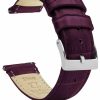 Clearance BARTON WATCH BANDS 15Mm Merlot - Barton Alligator Grain - Quick Release Leather Watch Bands